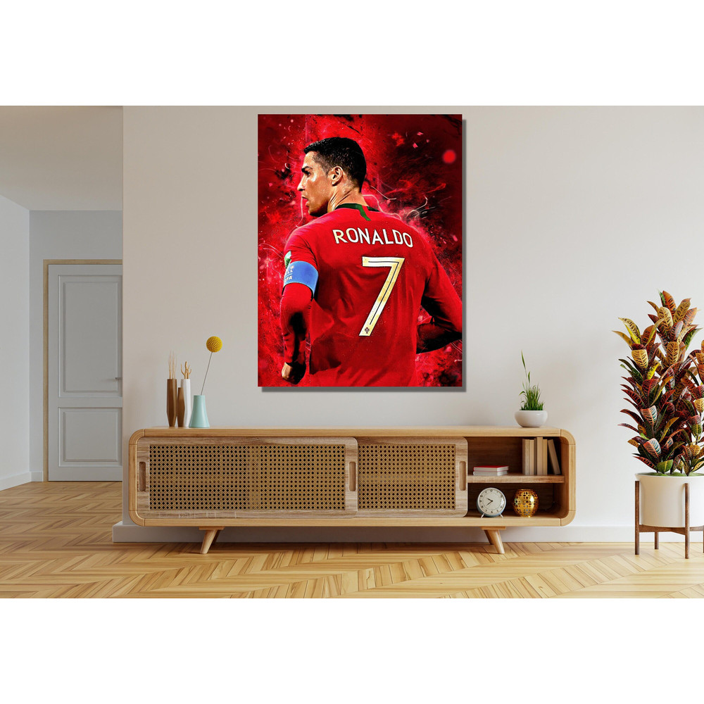 Cristiano Ronaldo Ready To Hang Canvas,Ronaldo Poster,Ronaldo in Portugal Jersey,Gift for the Home,Boy Room Decor,Gym Canvas,Christmas Decor.jpg