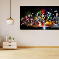 darth vader ready to hang canvas, star wars colorful art, darth vader effect wall art, star wars darth vader poster, ana