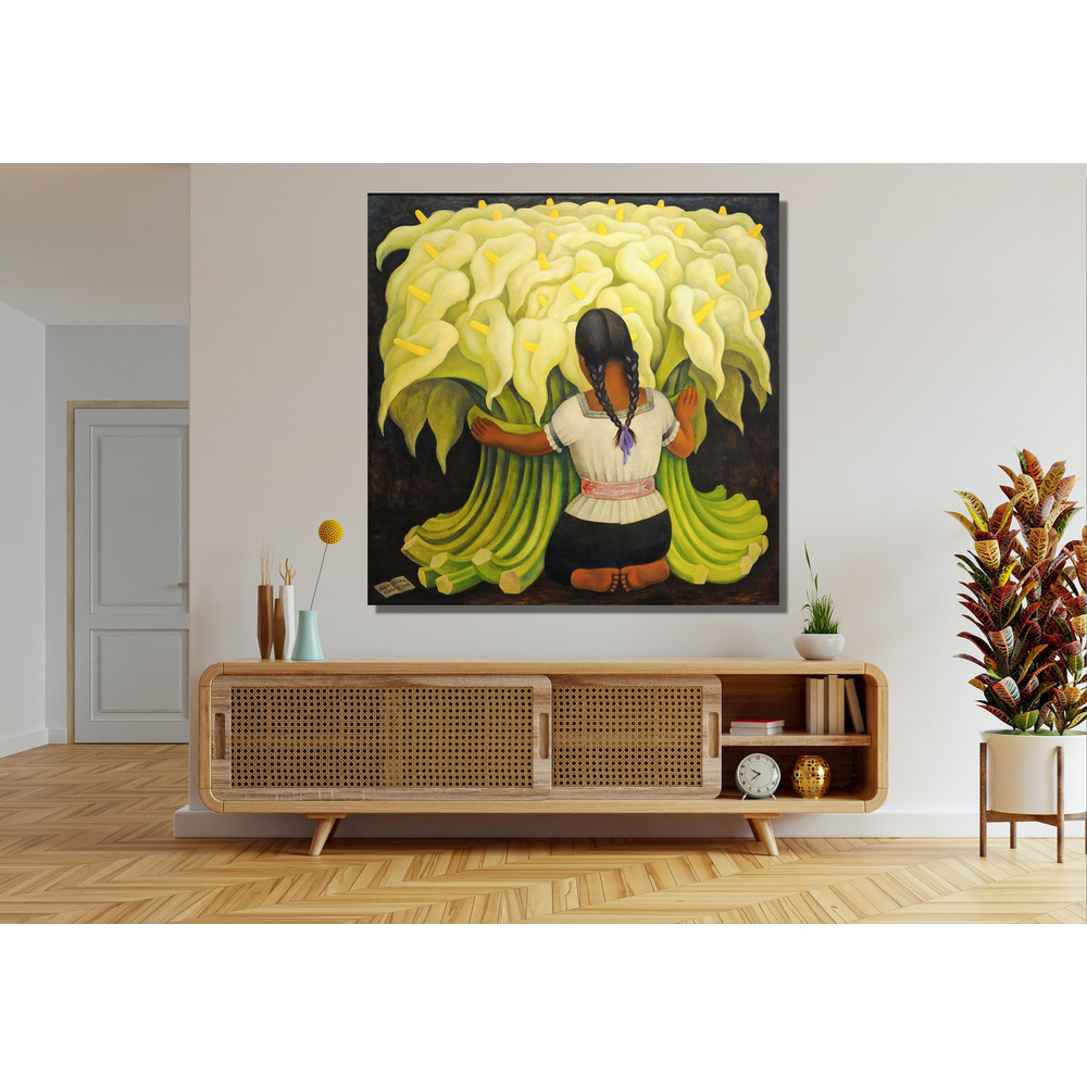 Diego Rivera Flower Festival Ready To Hang Canvas,Feast of Santa Anita Art Print,Diego Rivera Canvas Wall Art,Rivera Artwork,Diego Rivera.jpg
