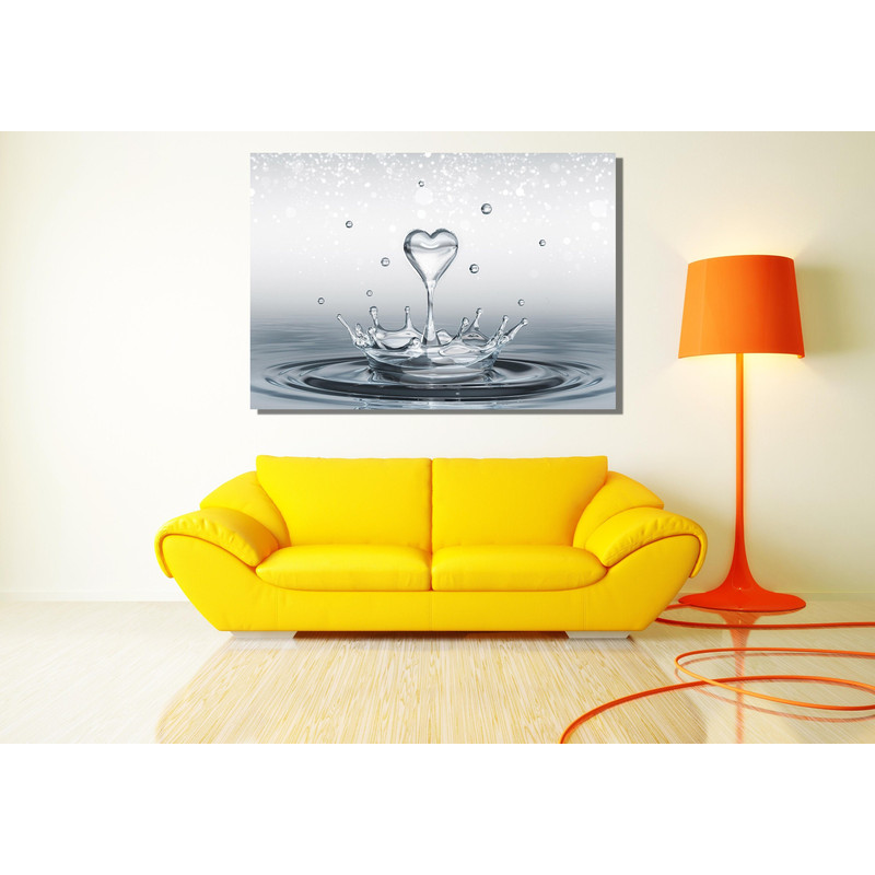 DROP HEART Ready To Hang Canvas, Drop Heart Poster, Drop Heart Decor, Hearts Printable Wall Art, Abstract Art Prints, Drop Heart Splash Art.jpg