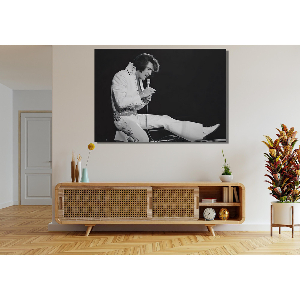 Elvis Presley Ready To Hang Canvas, Elvis Presley Poster Print, Elvis Presley Canvas Wall Art, Black and White Elvis Presley, Elvis Fan Gift 10.jpg