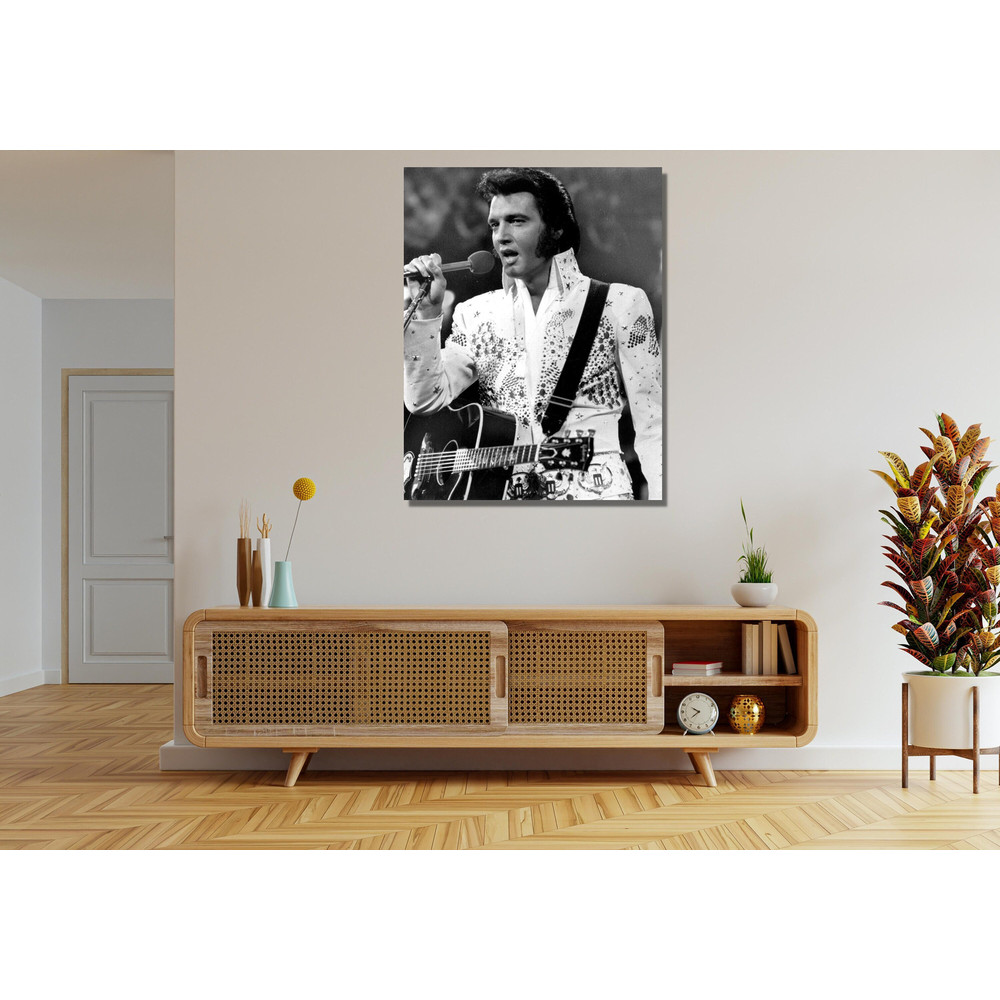 Elvis Presley Ready To Hang Canvas, Elvis Presley Poster Print, Elvis Presley Canvas Wall Art, Black and White Elvis Presley, Elvis Fan Gift 5.jpg