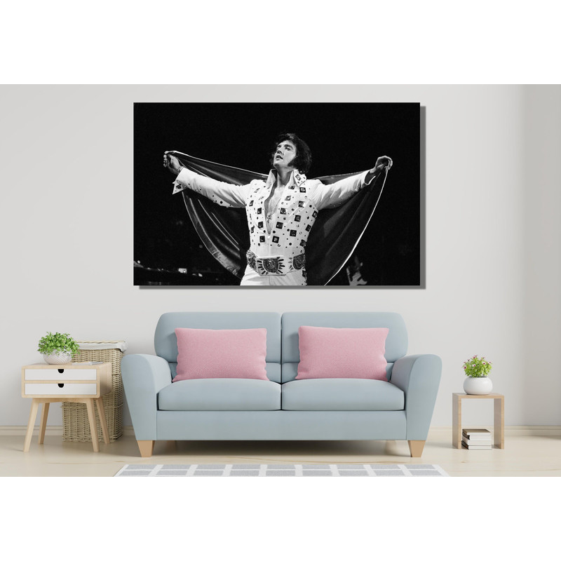 Elvis Presley Ready To Hang Canvas, Elvis Presley Poster Print, Elvis Presley Canvas Wall Art, Black and White Elvis Presley, Elvis Fan Gift 7.jpg