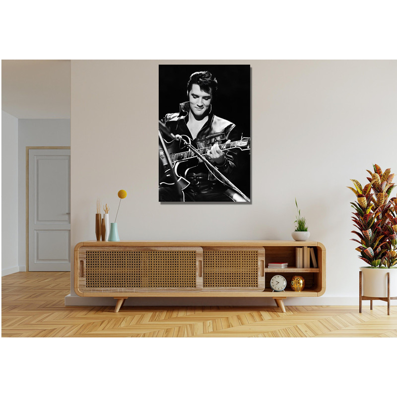 Elvis Presley Ready To Hang Canvas,Music Canvas,Black and white Elvis Presley Poster,Elvis Presley Canvas Wall Art,Elvis Wall Pictures Print.jpg