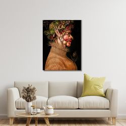 fruit man ready to hang canvas, scarface painting,giuseppe arcimboldo vertumnus 1590 canvas wall art,arcimboldo poster,g