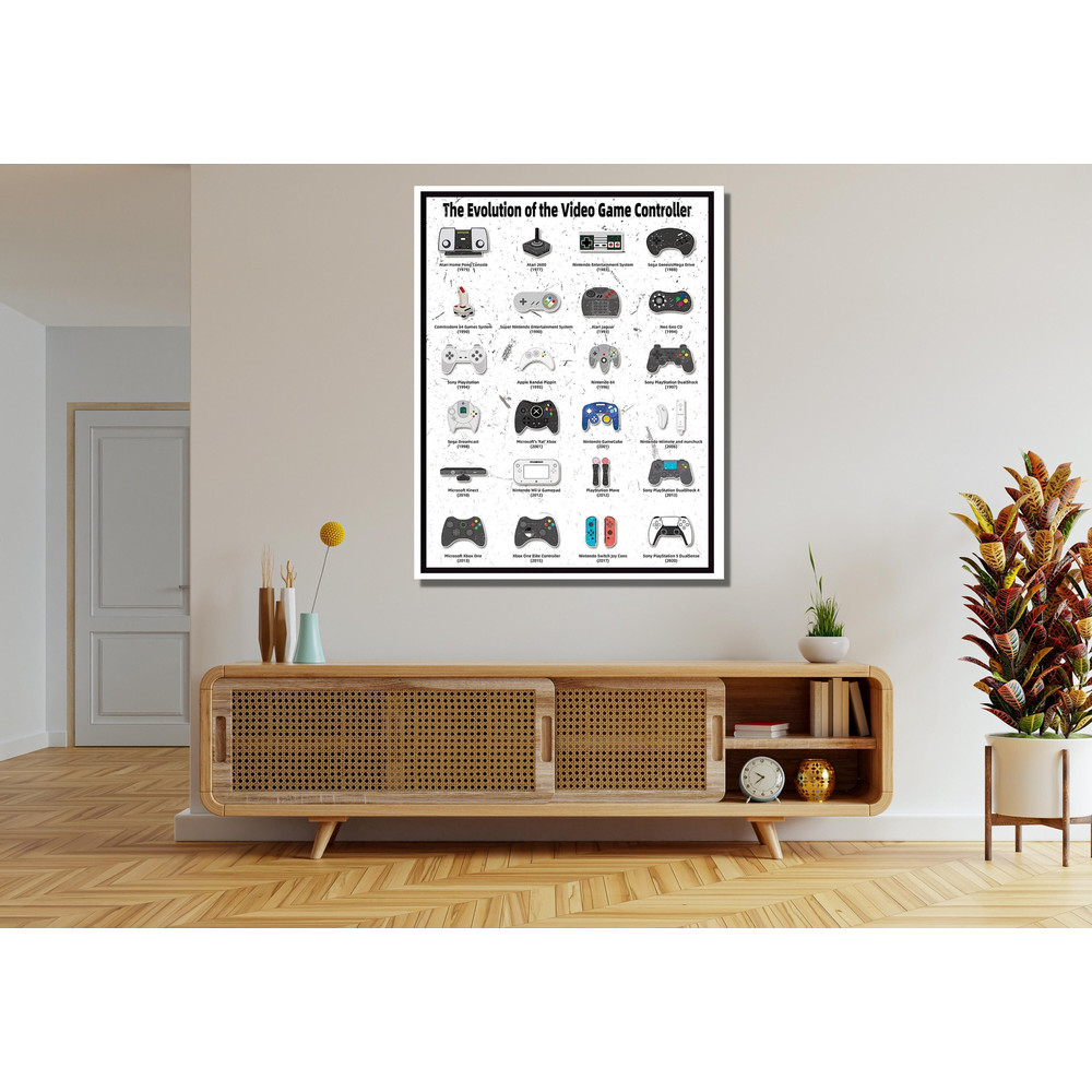 Game Console Ready To Hang Canvas,Game Print Painting Entertainment Game Element Home Decor,Modern Living Room Wall Art,Gift For Men Canvas.jpg