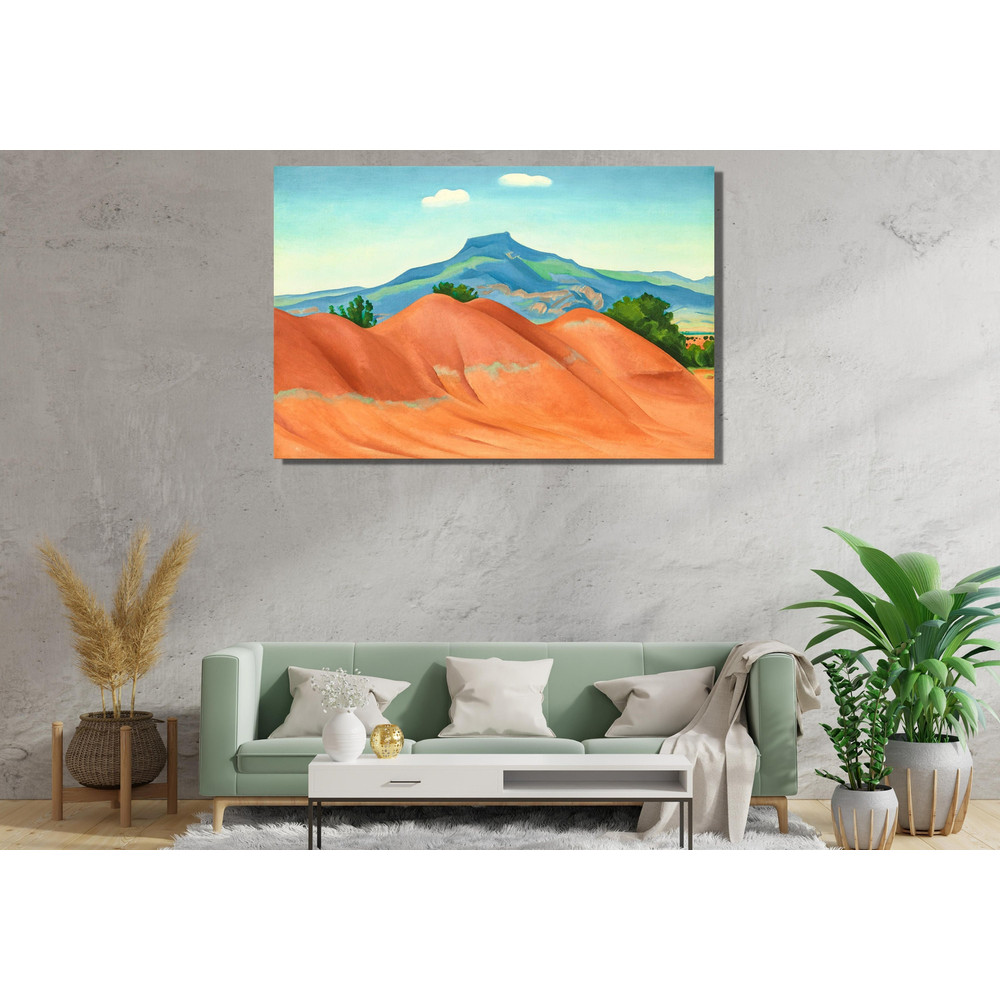 Georgia O'Keeffe Mountain Ready To Hang Canvas,Reproduction Painting,O'Keeffe Picture,O'Keeffe Poster,OKeeffe Water Green Mountain,Landscape 3.jpg