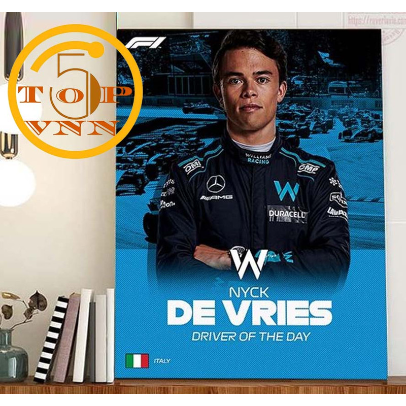 TREND Nyck de Vries Is F1 Driver Of The Day In Italian GP Poster Canvas Home Decoration.jpg