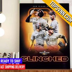 trend san diego padres clinched mlb postseason 2022 fans poster canvas