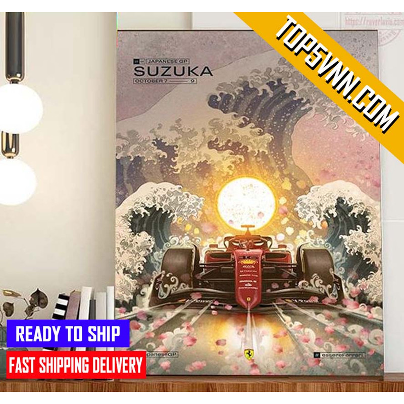 TREND Scuderia Ferrari On Suzuka Circuit F1 Japanese GP gift Poster Canvas.jpg