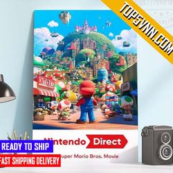trend super mario bros first poster movie fans poster canvas