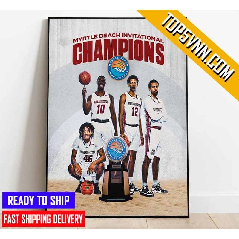 UMass Men's Basketball Champ Myrtle Beach Invitational Champions Poster Canvas.jpg