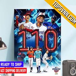 we are getting closer to opening day it is just 110 days away mlb poster canvas gift for fans