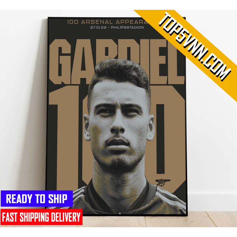 Welcome Gabriel Martinelli 100 Arsenal Appearances Poster Canvas.jpg