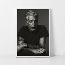 anthony bourdain poster,gifts for him,wall art decor print posters for room aesthetic decor canvas poster