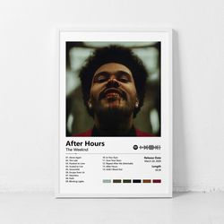 after hours the weeknd album poster, music poster, custom poster, hd print wall decor decor canvas poster