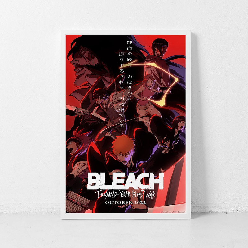 Bleach Thousand Year Blood War Anime Movie Poster Classic Retro Rock Vintage Wall Art Print Decor Canvas Poster.jpg