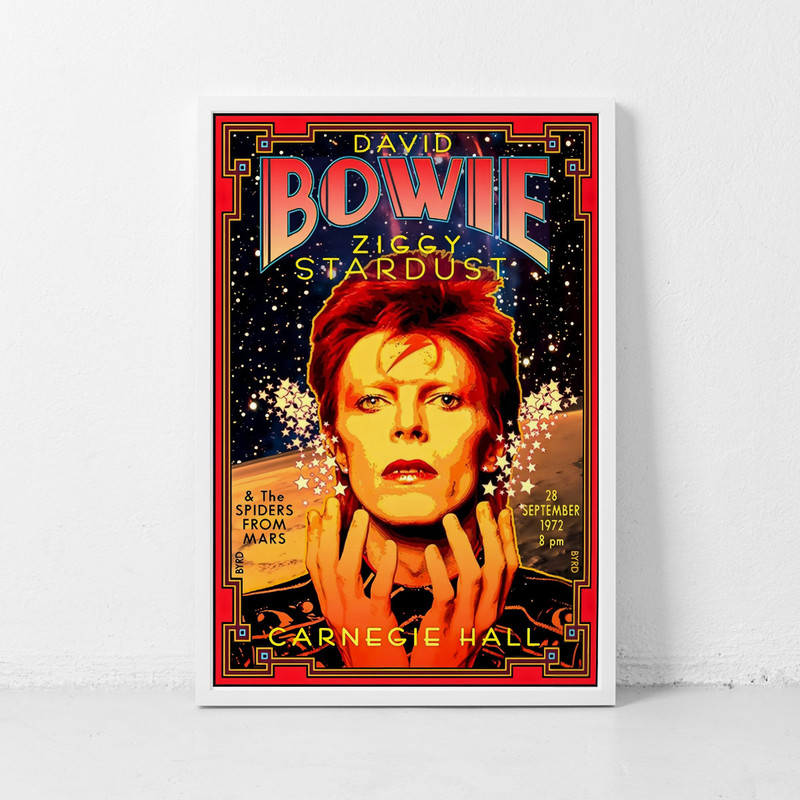 David Bowie Music Gig Concert Poster, Classic Retro Rock Vintage Wall Art Print Decor Canvas Poster.jpg