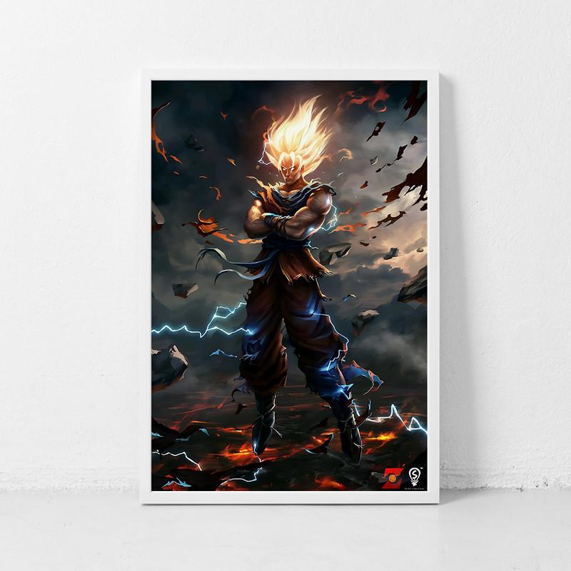 Dragon Ball Z - Goku Bulma Anime Movie Poster Classic Retro Rock Vintage Wall Art Print Decor Canvas Poster.jpg
