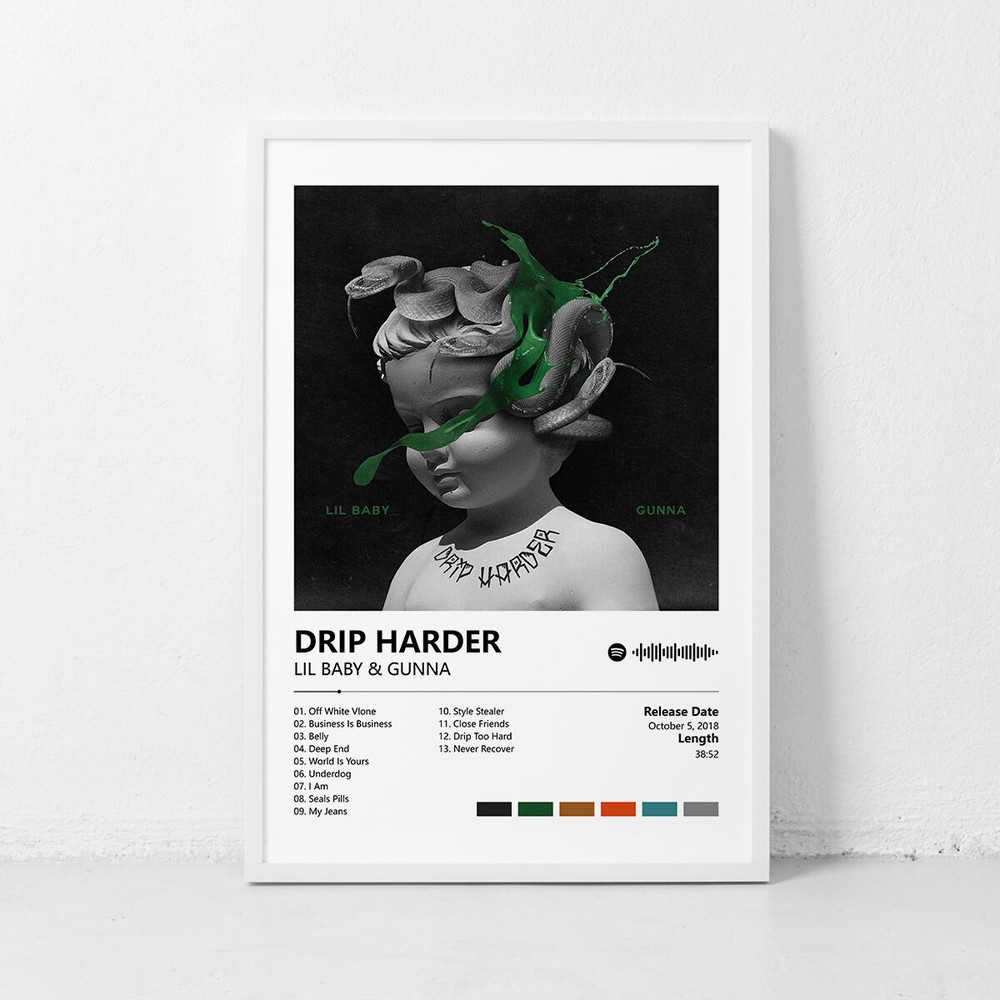 Drip Harder-Lil Baby & Gunna Music poster, Album Cover Poster Wall Art Decor Print Picture Paintings for Living Room Canvas Poster.jpg