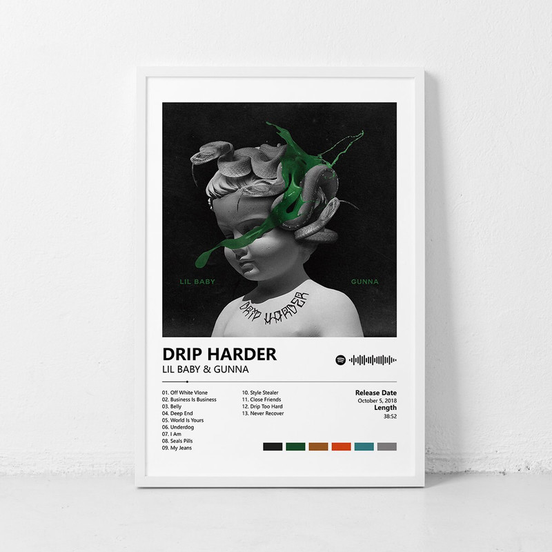 Drip Harder-Lil Baby & Gunna Music poster, Album Cover Poster Wall Art Decor Print Picture Paintings for Living Room Canvas Poster.jpg