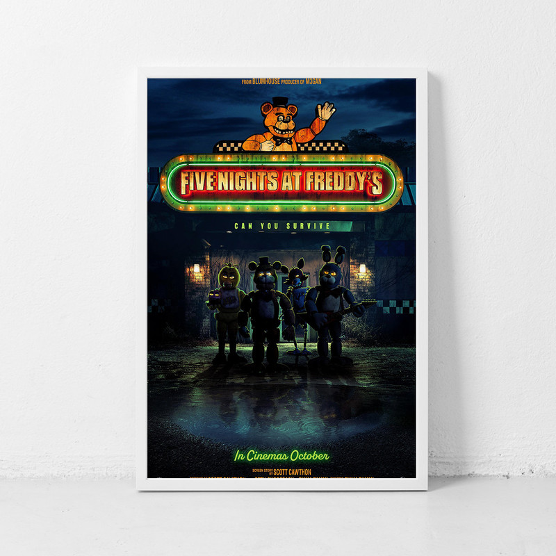 Five Nights At Freddy's 2023 Movie Poster Classic Retro Rock Vintage Wall Art Print Decor Canvas Poster 1.jpg