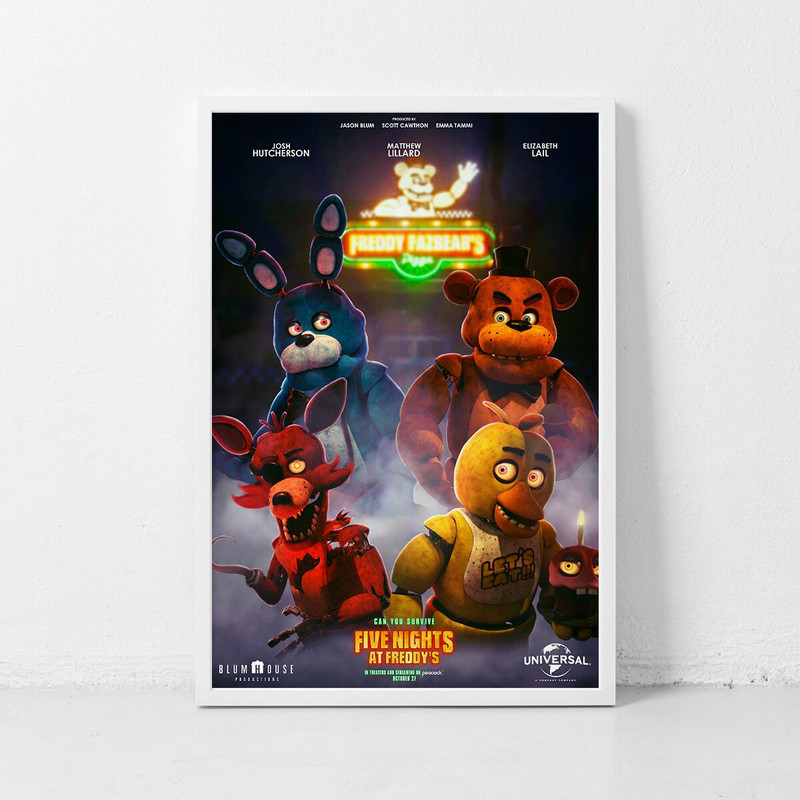 Five Nights At Freddy's 2023 Movie Poster Classic Retro Rock Vintage Wall Art Print Decor Canvas Poster.jpg