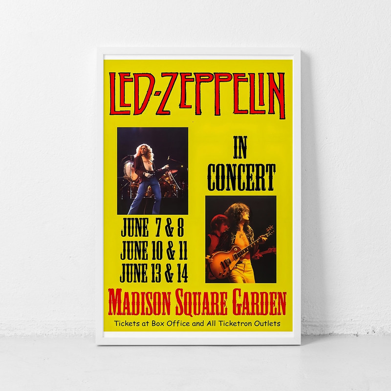 Led Zeppelin Music Gig Concert Poster Classic Retro Rock Vintage Wall Art Print Decor Canvas Poster 2.jpg