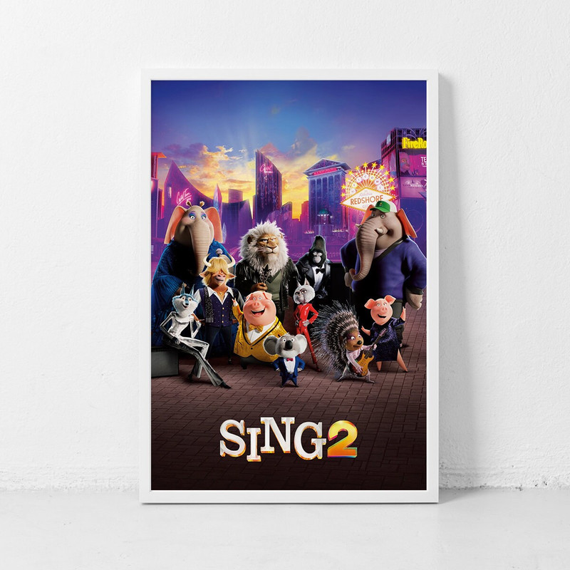 Sing 2 Movie Poster, Home Decoration Gift, Classic Retro Poster Wall Art Picture Print Modern Family Bedroom Decor Canvas Poster.jpg