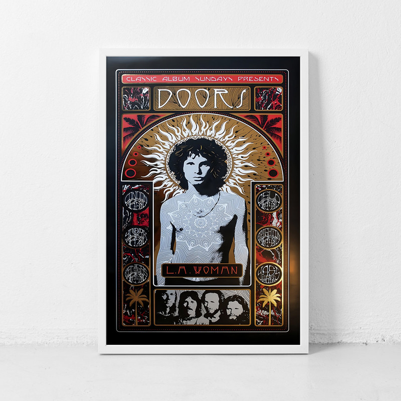The Doors Music Gig Concert Poster Classic Retro Rock Vintage Wall Art Print Decor Canvas Poster.jpg
