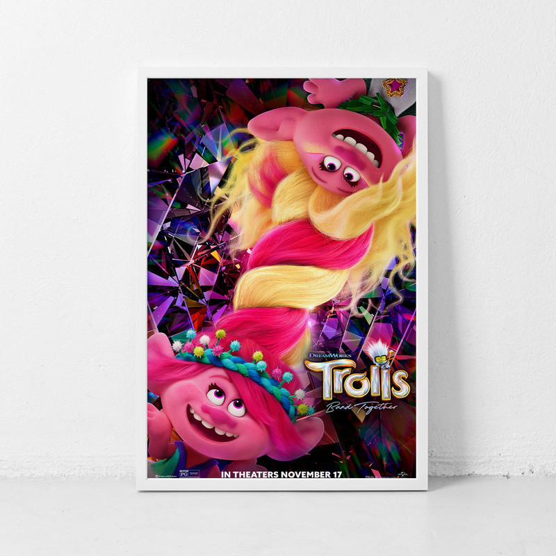 Trolls Band Together Movie Poster Classic Retro Rock Vintage Wall Art Print Decor Canvas Poster 1.jpg