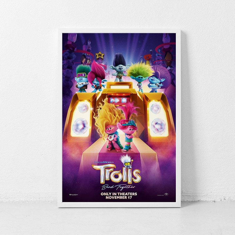 Trolls Band Together Movie Poster Classic Retro Rock Vintage Wall Art Print Decor Canvas Poster.jpg
