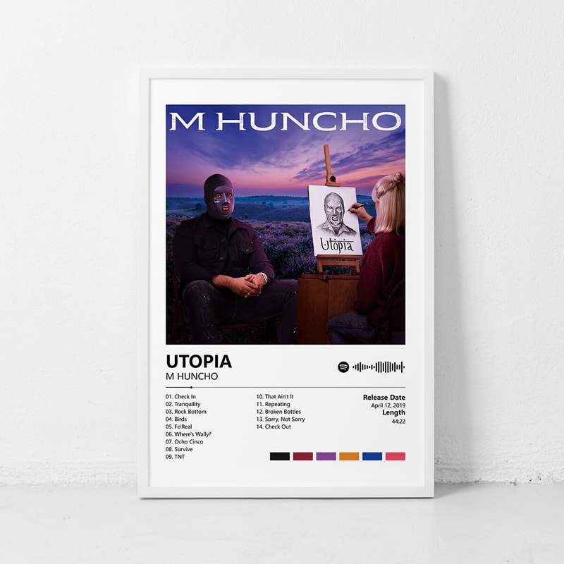 Utopia-M Huncho Music poster, Album Cover Poster Wall Art Decor Print Picture Paintings for Living Room Canvas Poster.jpg