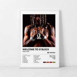 welcome to o'blockking von music poster, album cover poster wall art decor print picture paintings for living room canva
