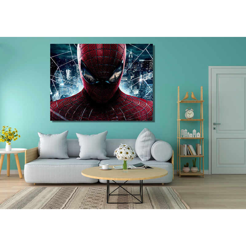 Miles Morales Spider-Man Ready To Hang Canvas, Into the Spider-Verse Poster,Spiderman Into the Spider-verse Painting,Minimalist Movie Poster 4.jpg