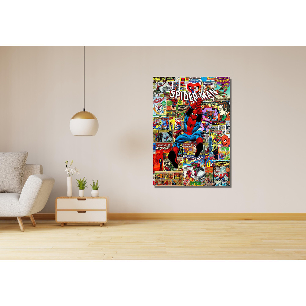 Miles Morales Spider-Man Ready To Hang Canvas, Into the Spider-Verse Poster,Spiderman Into the Spider-verse Painting,Spiderman Cosmics Print.jpg