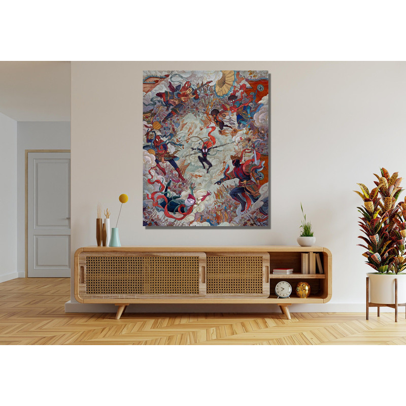 Miles Morales Spider-Man Ready To Hang Canvas,Spiderman Into the Spider-verse Painting,Spiderman Across The Spider-Verse Movie Poster 2023 1.jpg