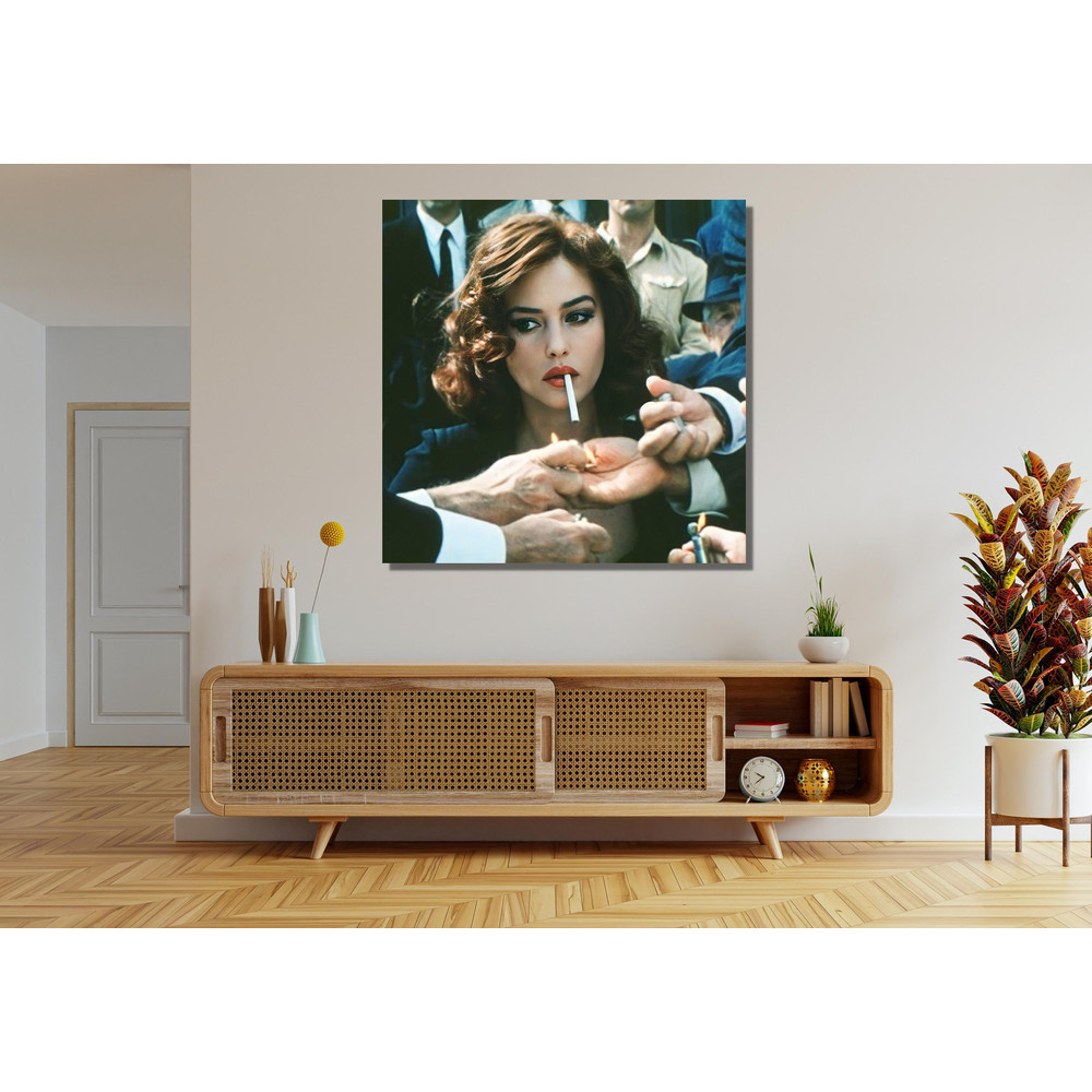 Monica Bellucci Ready To Hang Canvas,Monica Bellucci Black and White Poster,Vintage Photo, Feminist Poster,Teen Girl Room Decor,Gift For Her 2.jpg