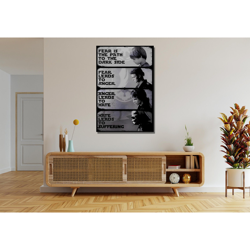 OBI-WAN KENOBI Ready To Hang Canvas,Clone Wars,Darth Vader,Luke Skywalker,Obi Wan Kenobi Poster Print,Anakin Dark Side Wall Art Print Art.jpg