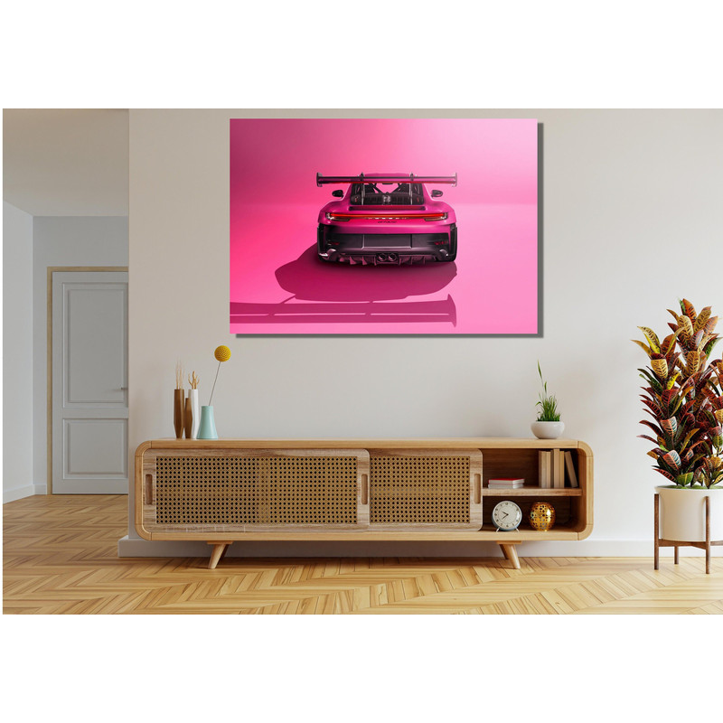 Pink Porsche GT3RS Ready To Hang Canvas, Porsche 911 Canvas, Porsche 911 Carrera Canvas, Pink Porsche 911 Carrera Super Poster,Porsche Print 1.jpg