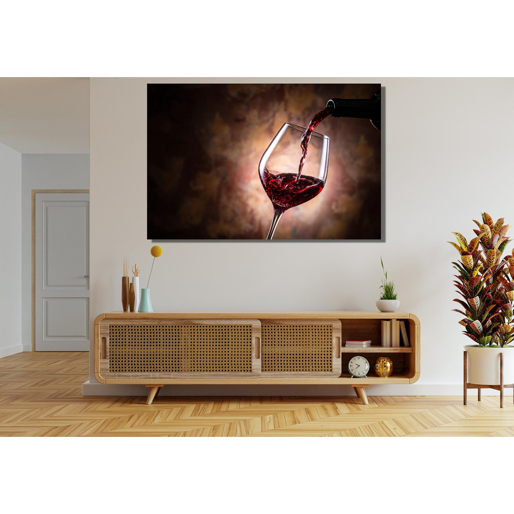 Pouring Wine Into a Glass Ready To Hang Canvas,Red Wine Wall Art,Decor for Dining,Red Wine Wall Art,Pouring Wine Into a Glass Poster Print.jpg