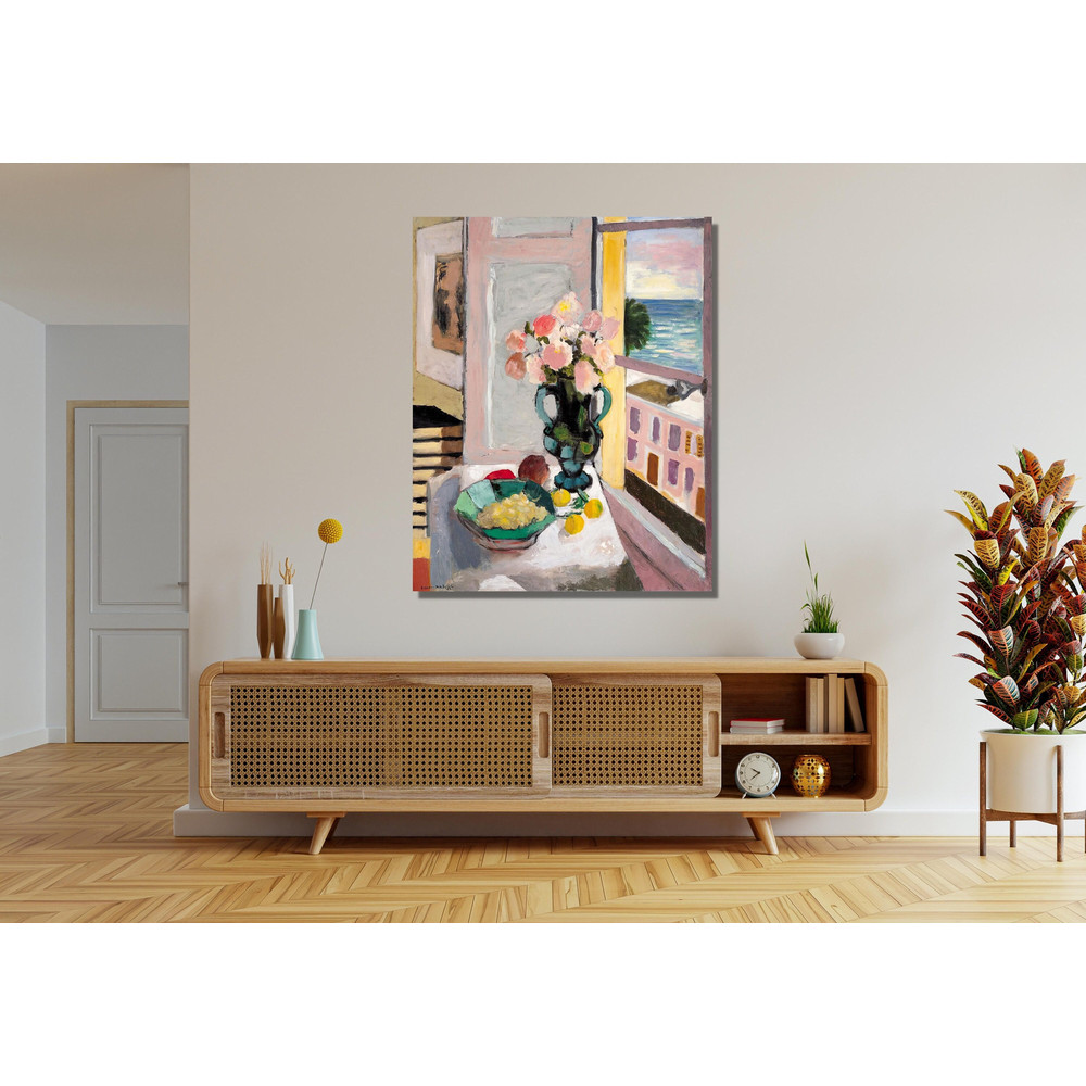 Safrano Roses at the Window Henri Matisse Ready To Hang Canvas,Henri Matisse Poster,Matisse Print,Exhibition Print,Matisse Painting Matisse.jpg