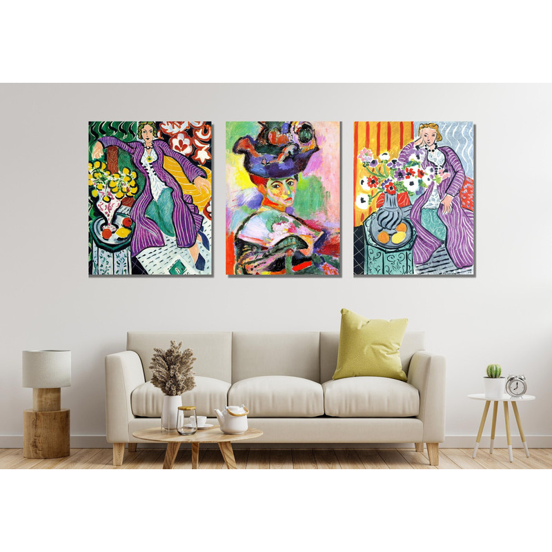 Set Of 3 Henri Matisse Ready To Hang Canvas,The Open Window Wall Art Henri Matisse Poster Matisse Gallery Wall Art Matisse Artwork Landscape 4.jpg