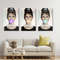 Set of 3 Lady Bubble Gum Ready To Hang Canvas,Blowing Bubble Gum Art,Set of 3 Audrey Hepburn,Bubble Gum Canvas,Blue Orange Purple Bubble Gum.jpg