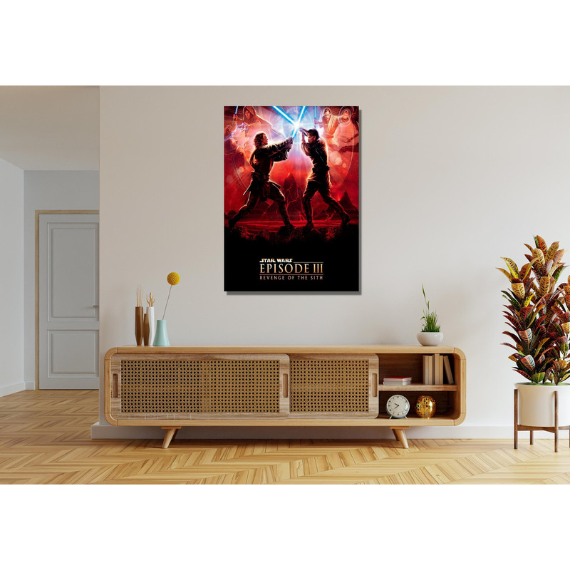Starwars Anakin vs Obi Wan Ready To Hang Canvas,Anakin Skywalker Print Art,Clone Wars,Darth Vader,Luke Skywalker,Obi Wan Kenobi Poster Print.jpg