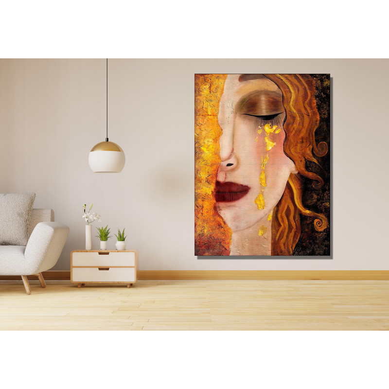 The Golden Tears Print Ready To Hang Canvas, Gustav Klimt Reproduction Print, Gustav Klimt Wall Art, Art reproduction, Klimt Canvas Wall Art.jpg