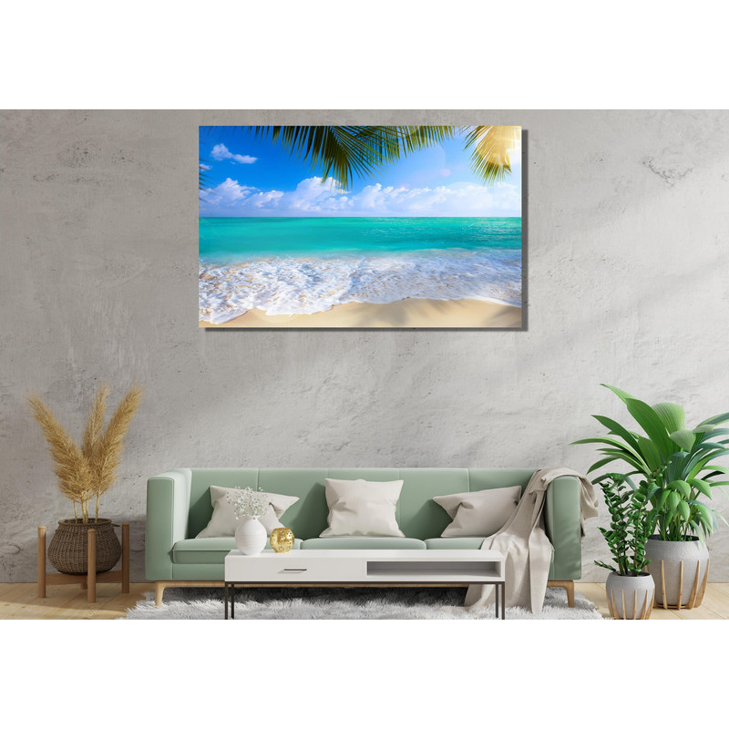 Tropical Island Beach Ocean Ready To Hang Canvas,Extra Large Art Canvas Beach Wall Art Beach Canvas Art Ocean Canvas Sea Wall Decor Home Art.jpg