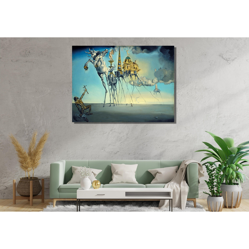 Salvador Dali Ready To Hang Canvas,Salvador Dali Exhibition Poster Print Surrealism Art,Dali Mysterious Poster,Salvador Dali Art,Dali Art.jpg