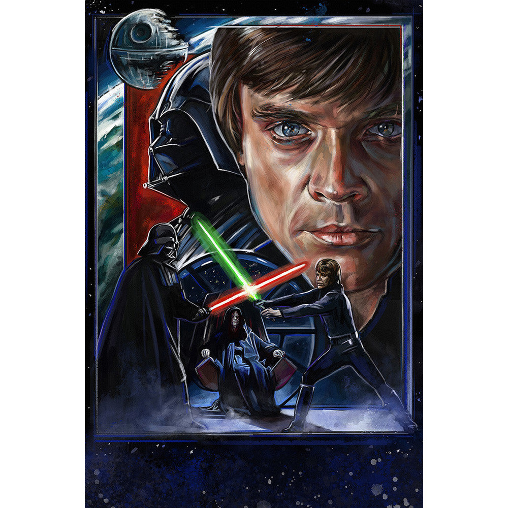 Star Wars Luke Skywalker Darth Vader Movie Fan Art Poster 1.jpg