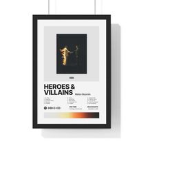 heroes & villains metro boomin album print satin